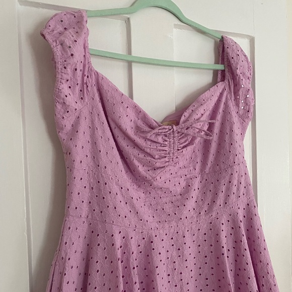 Timeless London Julie Dress Lilac Lavender Broderie Anglaise Floral Lace Spring - Picture 7 of 8